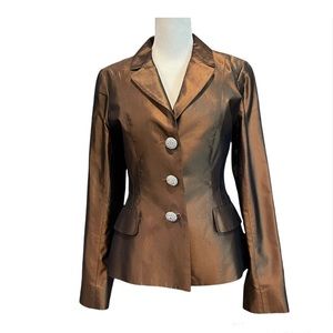 Made in France silk crepe blazer, size 36